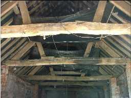 Wooden roof trusses, Old Durham Barn © NPA Ltd 18/3/09